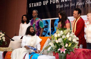 Gayatri with Sri Sri at the Conference 